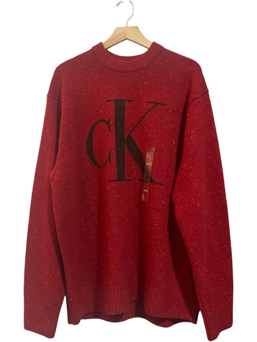 Calvin Klein Red Crewneck with Black CK Logo